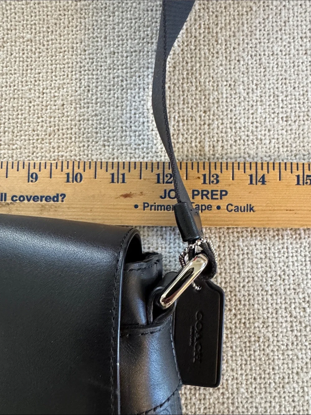 Coach - Black Signature Leather Messenger/Purse Bag